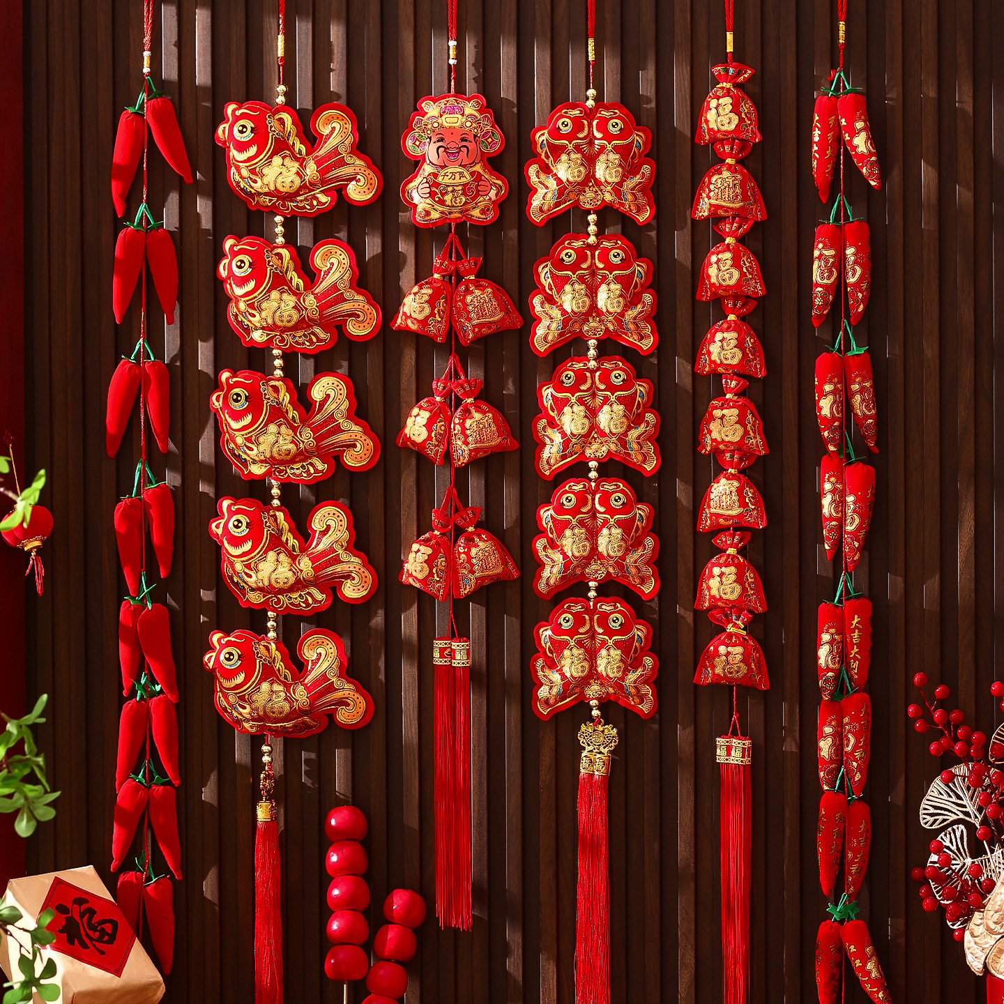 2026马年过年装饰品福字挂饰春节新年氛围布置福袋辣椒串贺年挂件,节庆用品/礼品,挂饰/生肖挂饰,淘宝优惠券,粉丝福利购,淘宝优惠卷