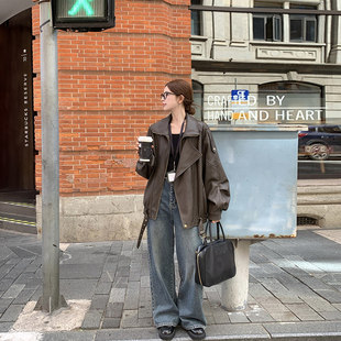 皮衣外套女酷飒风小个子2025超火外套皮衣春季 今年流行皮衣高级感