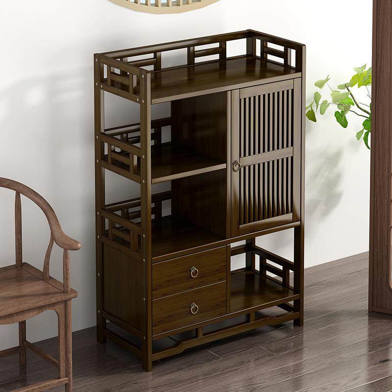 新疆包邮茶水柜客厅中式多功能置物架办公室多层小茶几博古茶柜隔