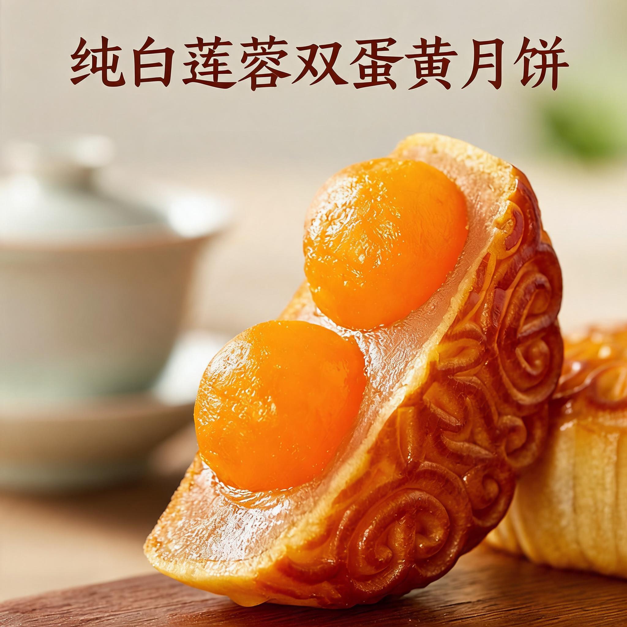 广东惠东2026广式白莲蓉月饼蛋黄双黄中秋月饼企业定制团购礼盒装