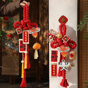 乔迁之喜装饰品万字结挂饰入户门卧室房门福字中国结挂件春节布置