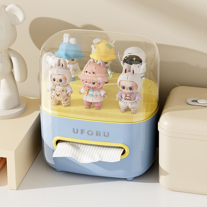 纸巾盒多巴胺盲盒收纳一体