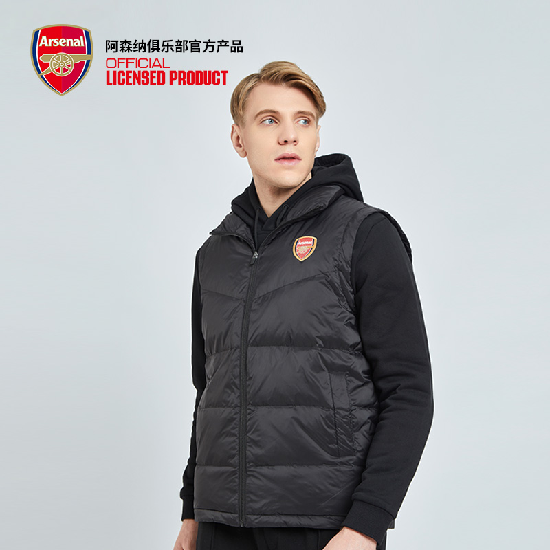 Arsenal阿森纳官方正品2023冬季新款保暖羽绒马甲背心男女