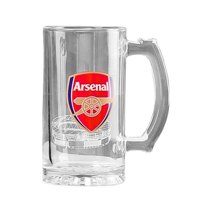 arsenal阿森纳旗舰店官方正品啤酒杯酒吧透明玻璃杯490ml