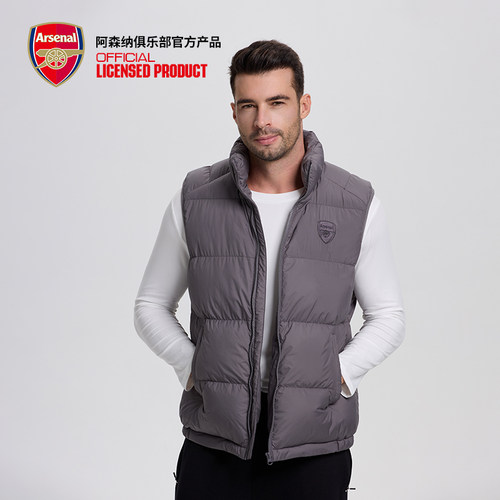 arsenal阿森纳旗舰店官方正品灰色秋冬棉马甲外套