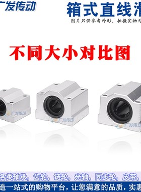 直线轴承 箱式滑块 SC10UU SCS10UU 镀铬光轴导轨用 箱式轴承