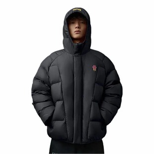 安踏 凯里·欧文系列防泼水连帽羽绒服 972541903-3基础黑 013仓