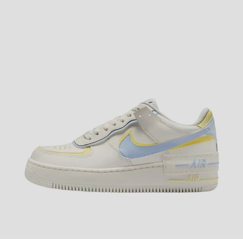 耐克Nike Air Force 1 Shadow白黄蓝女子板鞋DZ1847-113 032仓