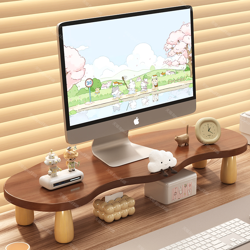 台式电脑增高架显示器增高架电脑屏幕架子键盘托架台式电脑支架办公桌工位桌面置物架收纳架电脑悬浮抬高底座