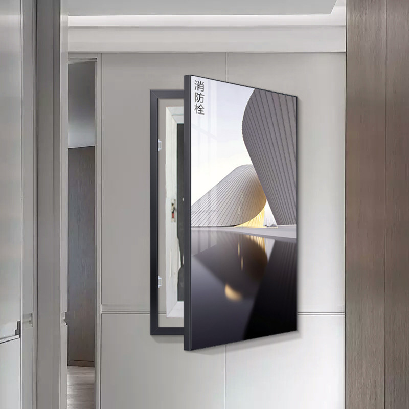 框大定制消火栓柜画现代画框消防壁画消防栓装饰遮挡门箱面板挂画