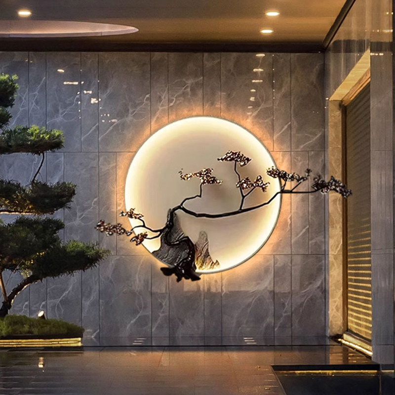 蒸客别墅壁灯新中式太阳能壁灯