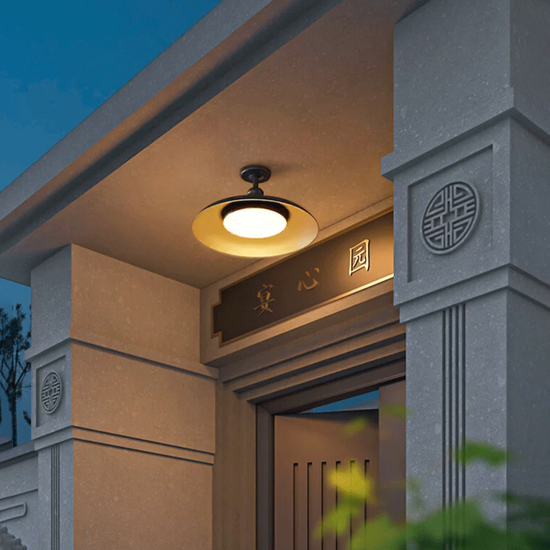 简约吸顶灯户外防水门前照明灯
