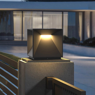 户外太阳能柱头灯别墅庭院围墙灯大门门柱灯太阳能花园围栏柱子灯