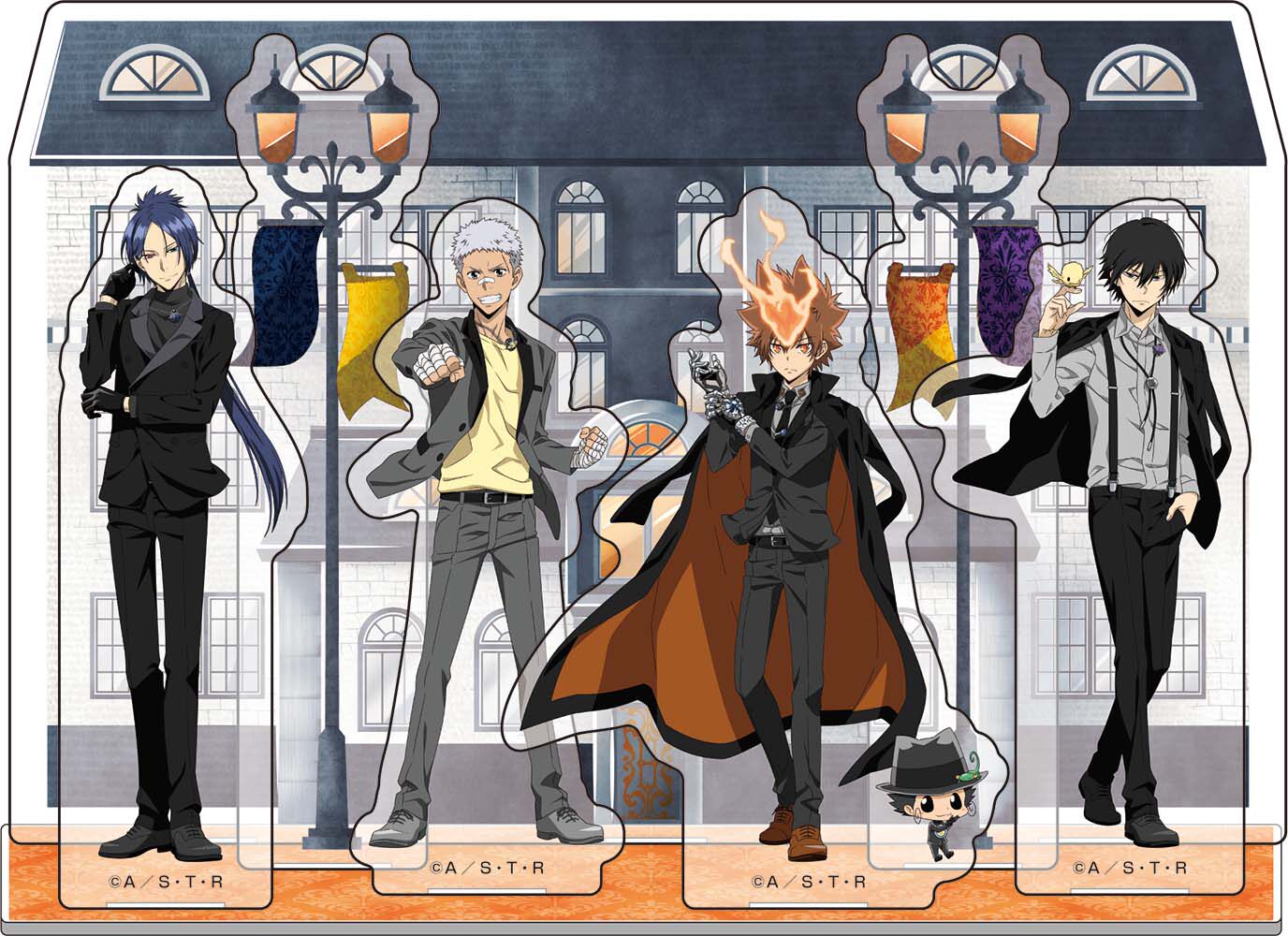 【37汇】家庭教师hitman reborn!黑色西装ver.亚克力场景多插立牌