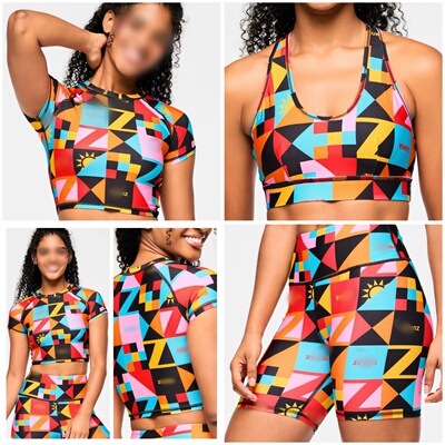 ZW舞蹈健身服运动舞蹈休闲服短袖上衣短裤胸衣 878 879 606