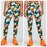 P655-Зеленый оранжевый-Колготки