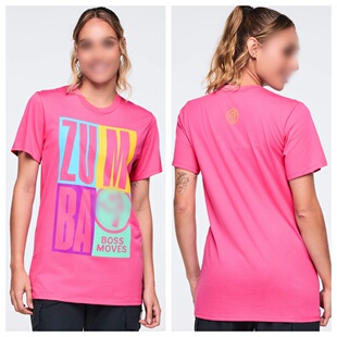 ZW现货健身服舞蹈服运动上衣休闲跑步短袖 452 T恤弹力棉印花圆领