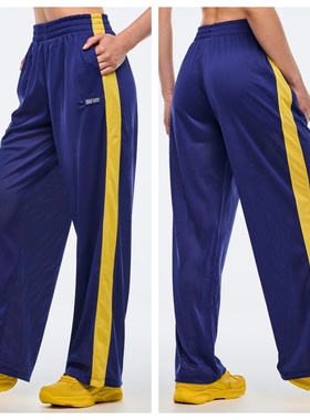 ZW新款现货健身服舞蹈运动跑步服网布透气长裤宽松原色运动裤 682