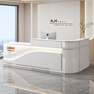 收银台柜台简约现代服装店美容便利店小型吧台商用店铺前台接待台