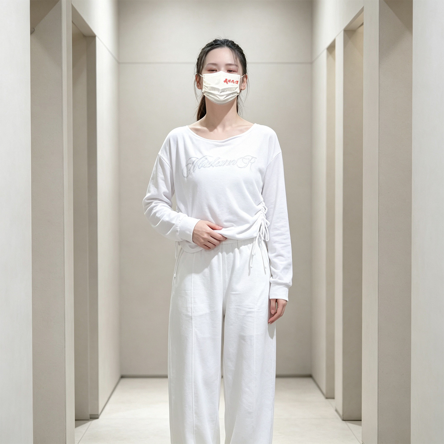 后背镂空T恤阔腿裤广场舞套装女