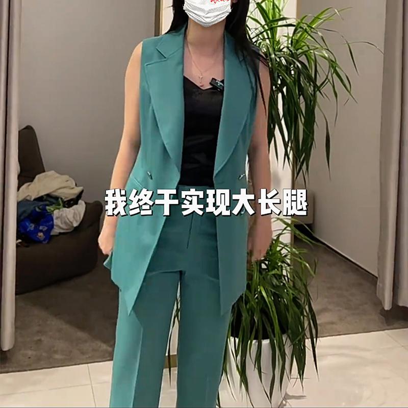 高端无袖西装套装马甲西裤