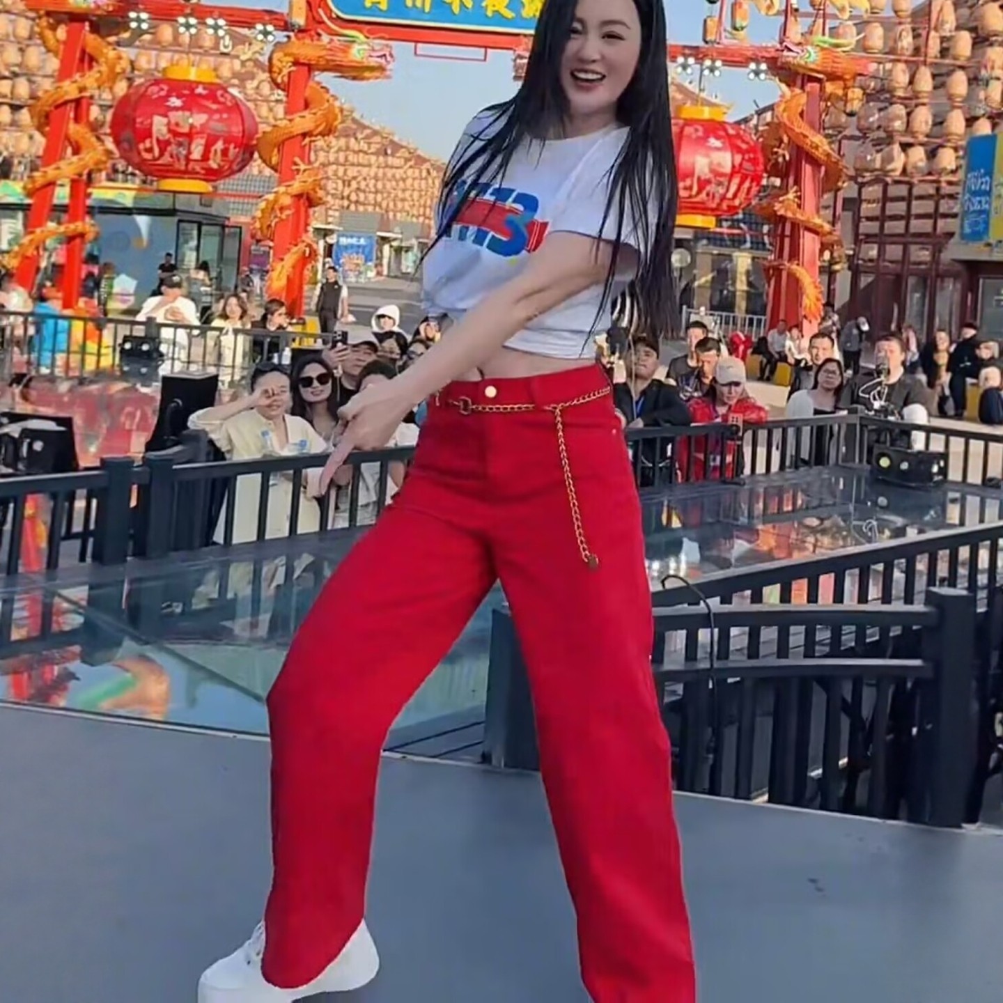 唐艺同款洋气百搭T恤套装