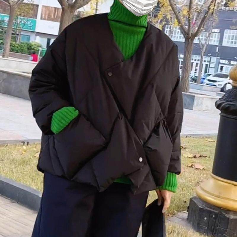 欧货高级设计感小众宽松羽绒服
