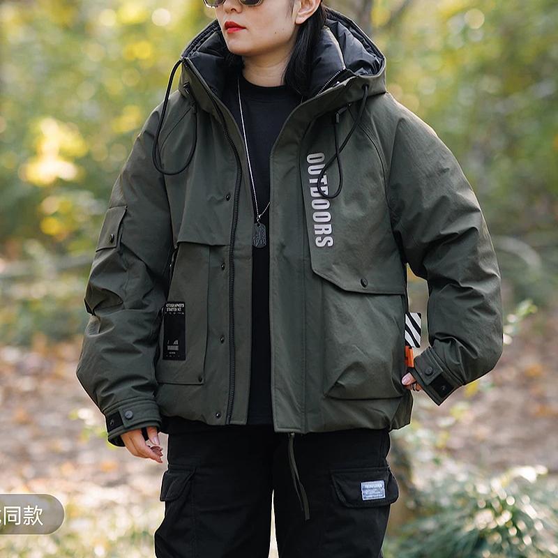 百搭冲锋衣连帽时尚保暖羽绒服