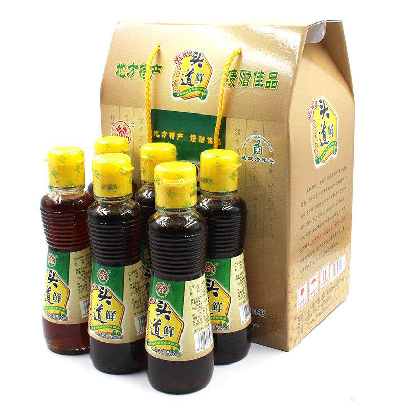 盐城特产阜宁益林酱油农家酱油原味生抽头道鲜酱油6瓶装