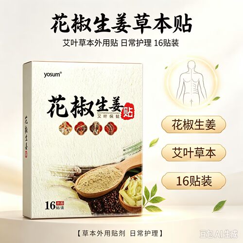  yosum花椒生姜艾叶贴 草本外用贴剂 日常护理 16贴装