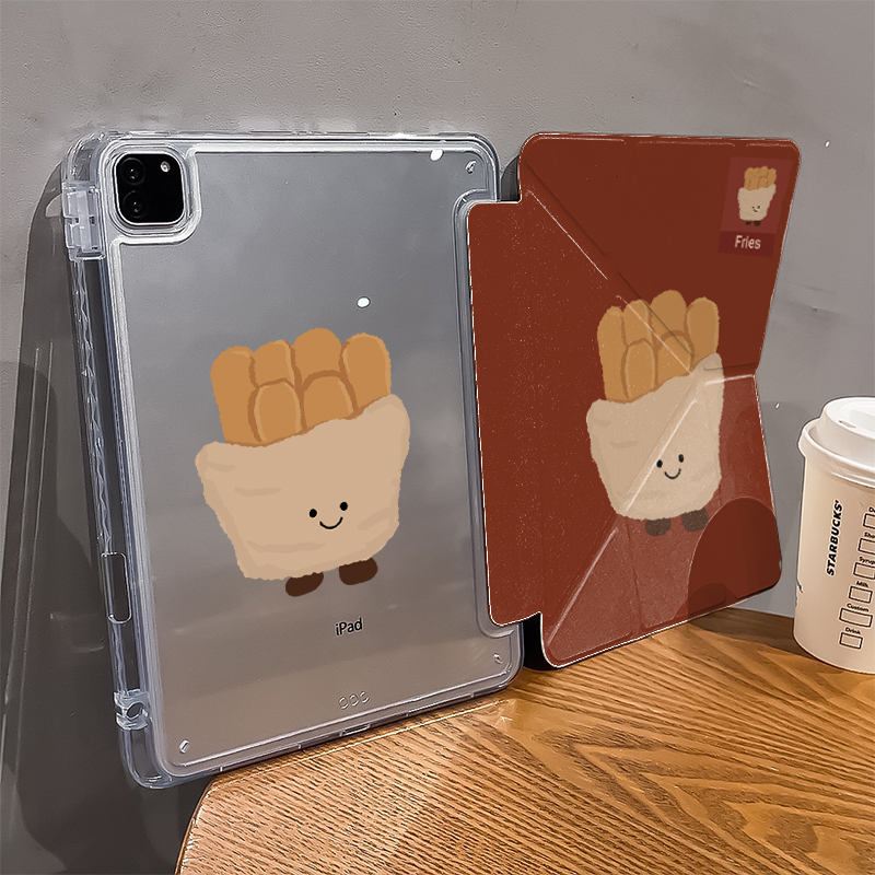 jellycat可爱薯条Y+三折适用ipad11保护壳ipadair7新款ipad10笔槽air6防摔air2025苹果平板保护套pro女mini7