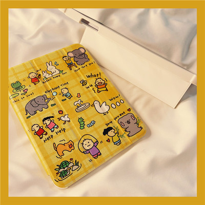 适用亚克力卡通苹果平板保护套