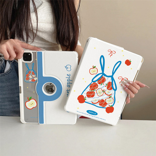 ins简约苹果袋360度旋转适用ipad11保护套磁吸air7/6新款ipad10带笔槽11寸防摔可拆卸苹果平板保护套mini7女