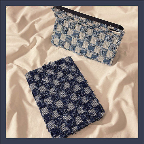 适用布纹日韩苹果平板保护套