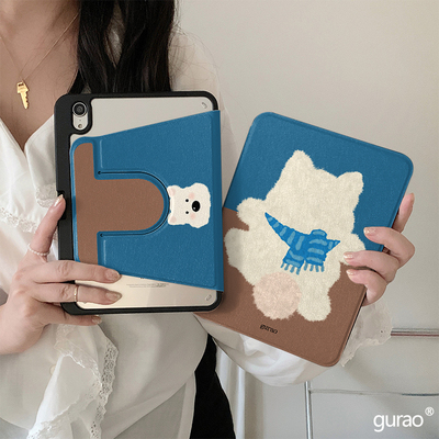 jellycat西高地背影360度旋转适用ipad11保护套air7/6新款ipad10带笔槽11寸防摔10.9苹果平板保护套mini7女