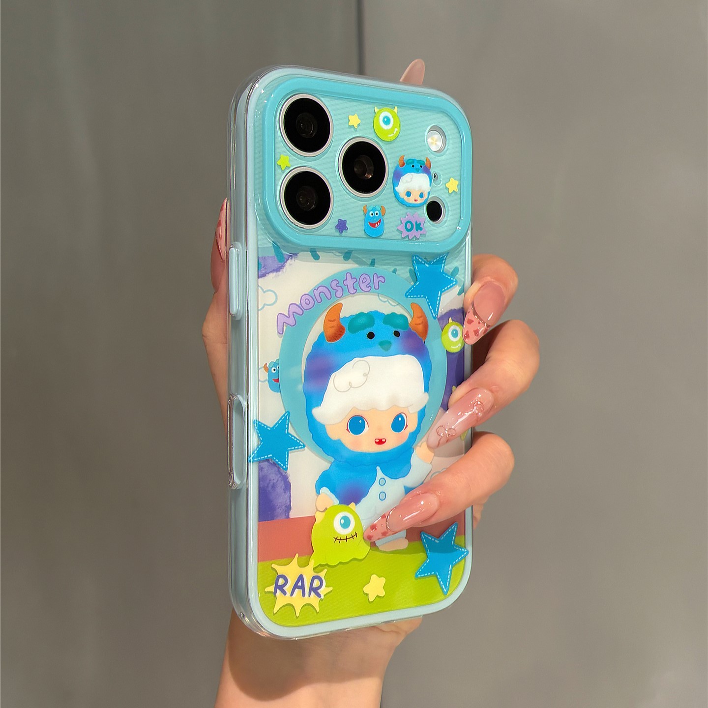 超火卡通可爱苏利文磁吸支架适用苹果18promax手机壳iphone17pro新款16pro网红15pro二合一17全包防摔保护套图片