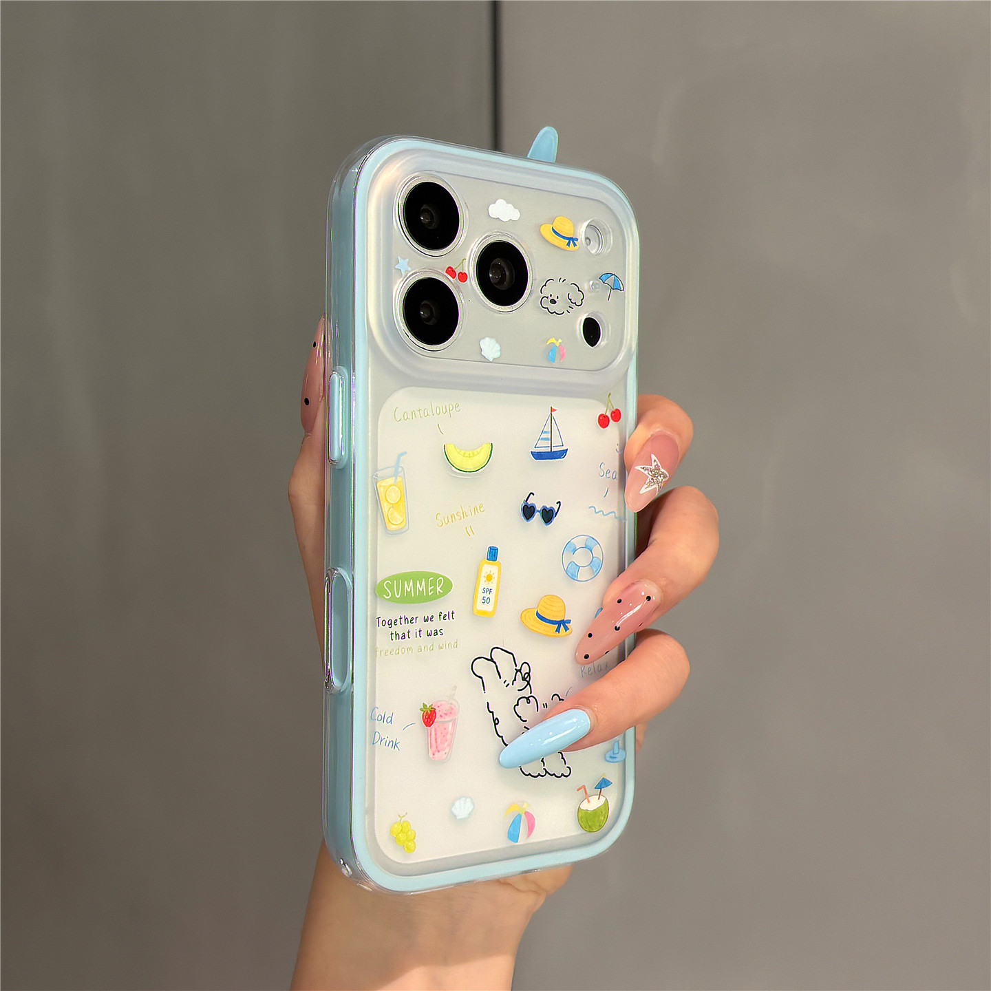 夏日卡通可爱涂鸦小狗适用苹果18promax手机壳iphone17pro新款16pro二合一设计感15pro双层17全包防摔保护套图片