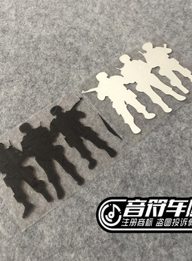 音符汽车 反光个性车贴纸 游戏 反恐精英三人组CS兄弟连6569