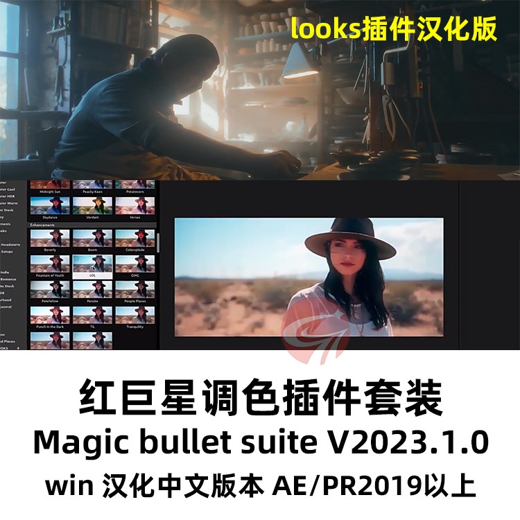 looks调色插件AE/PR插件Magic Bullet滤镜汉化版Win2023