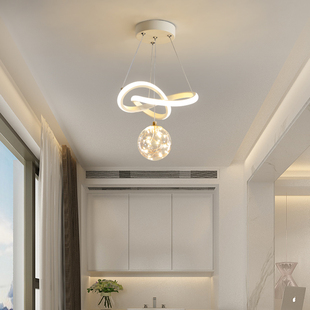 过道吊灯走廊灯现代简约饭厅门厅玄关灯通道吊线 线灯创意阳台小