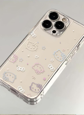 红米NOTE13PRO+手机壳透明redmi9a粉色猫猫12高级感TURBO卡通NOTE8PRO硅胶10/11/7防摔10x全包10a女套12C小猫