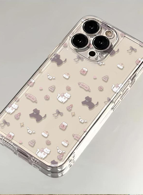 适用OPPOReno15PRO手机壳透明OPPO满屏糖果猫咪0pp0Reno14/13/12新款11高级0ppo12硅胶opp0保护套防摔