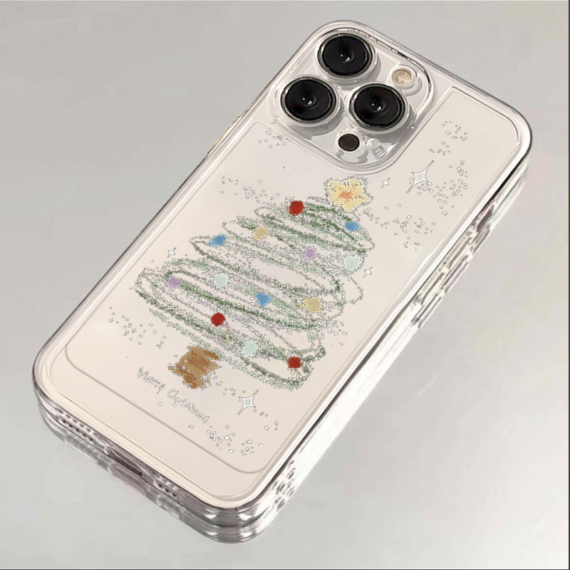 星光圣诞树适用iphone17Airi16e/15promax苹果14/13/12min手机壳7/8plus可爱11高级xs新款xr硅胶se3卡通套