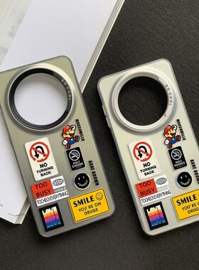 马里奥适用OPPOFINDX9手机壳新款OPPO保护套标签FINDX8ULTRA镭射彩银findX8PRO高级8s+硅胶op00x8POO的外壳