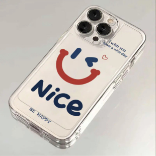 适用OPPOk11手机壳oppo透明a57笑脸NICE文字A9女xa8保护a11x新款 92S硅胶a55 A93S K10 7套 A96