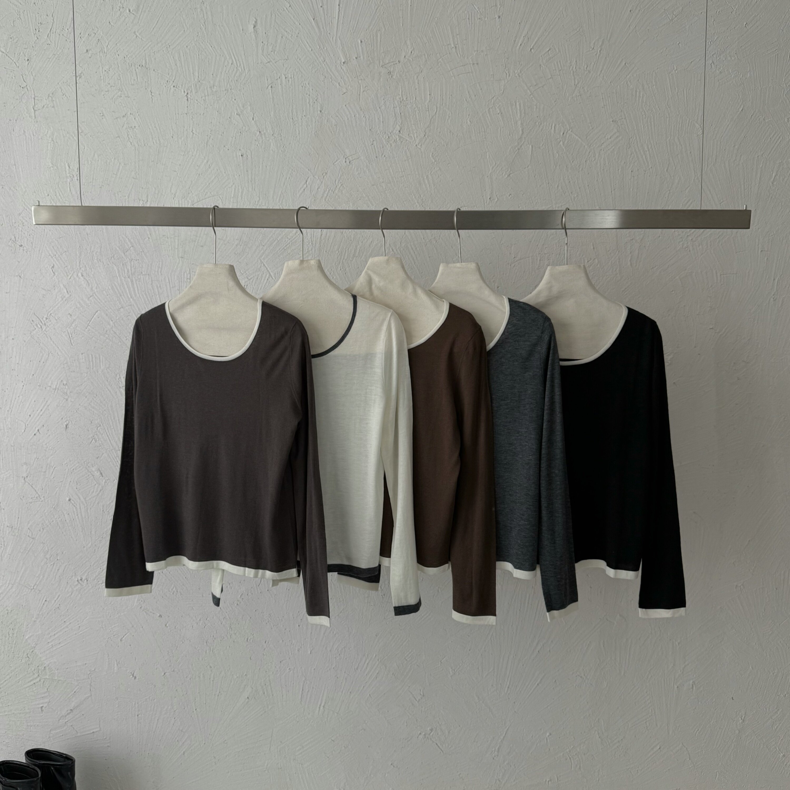 【汐柚·Seyu】正品!韩版薄款圆领长袖打底多色可选针织衫C6058
