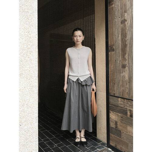 MMCDITION屁帘设计感半身裙2026