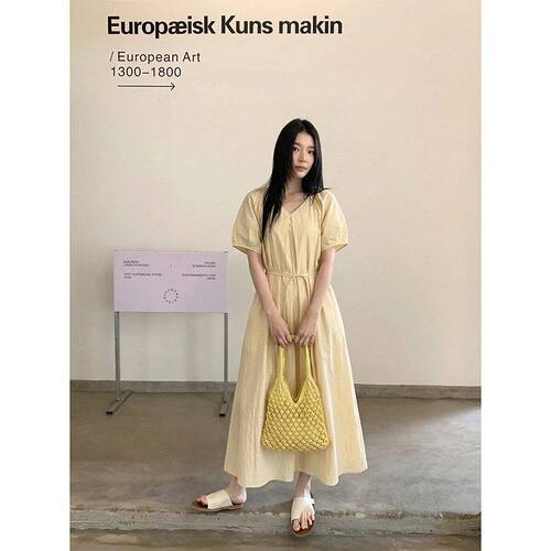 MMCDITION泡泡袖高级感连衣裙