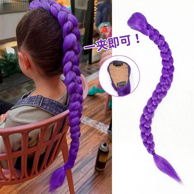 紫色kpop猎魔女团鲁米cs动漫假发