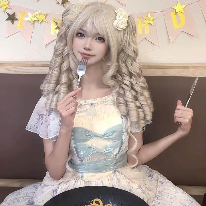 假发女动漫Lolita长卷发带刘海